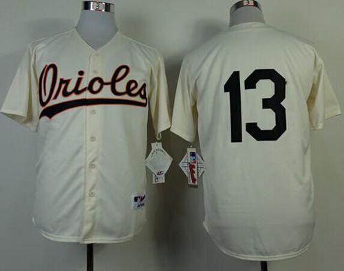 Orioles #13 Manny Machado Cream 1954 Turn Back The Clock Stitched MLB Jersey